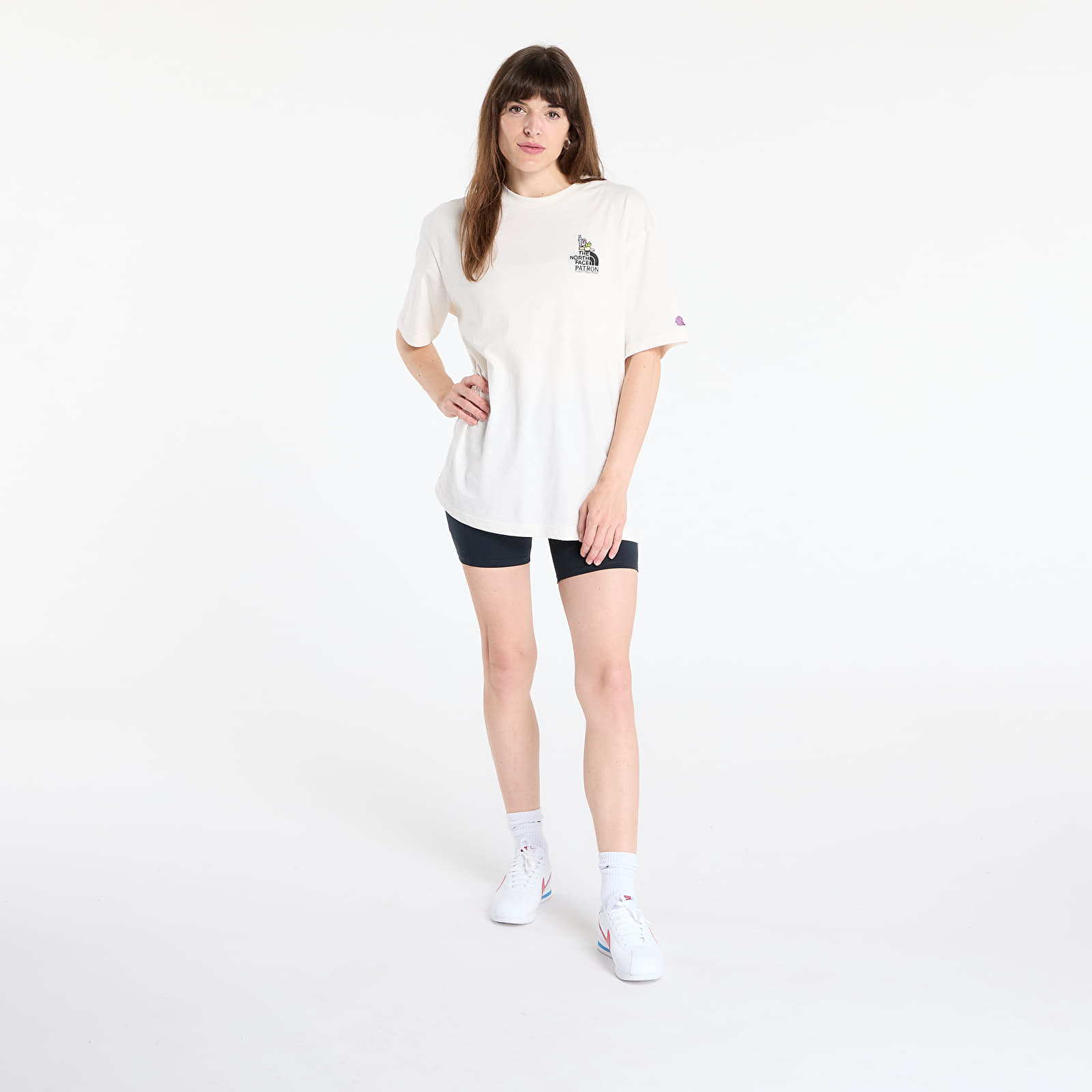 Men's T-shirts The North Face UNISEX Ss Clean Trails Oversized Tee White Dune