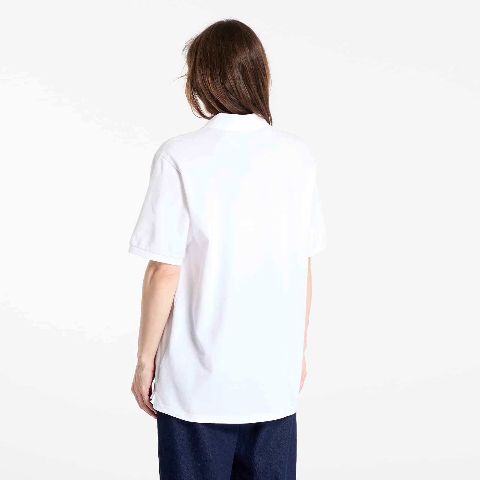 Pánske tričká Carhartt WIP S/S Carhartt Script Polo UNISEX White/ Black