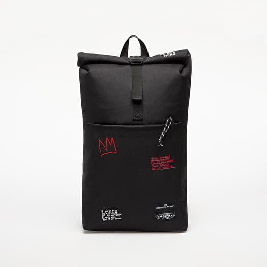 Batoh Eastpak Up Roll Basquiat Quotes Backpack Black