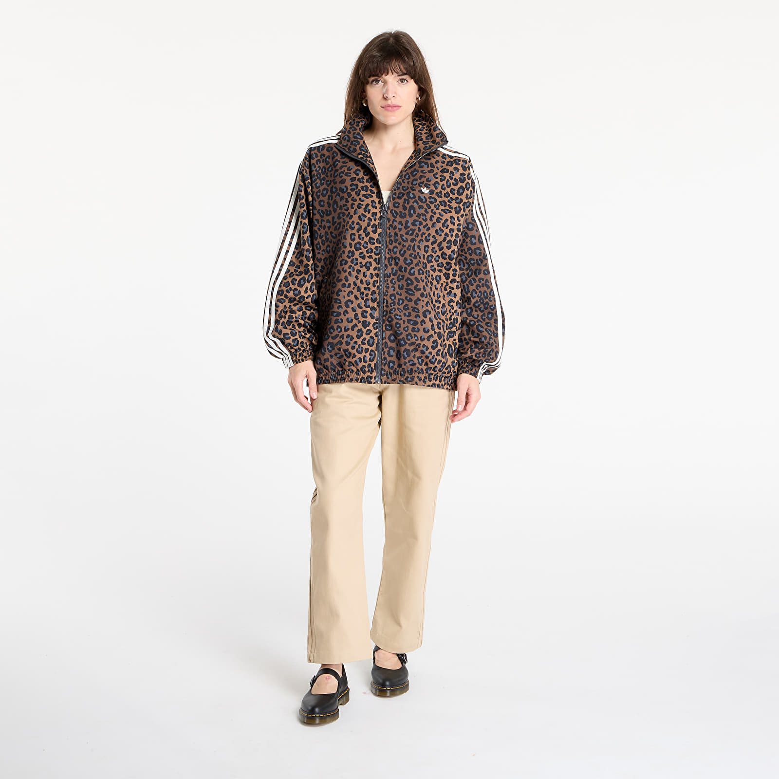 Püksid adidas Firebird Utility Pants Stone Khaki/ Bliss Lilac/ White