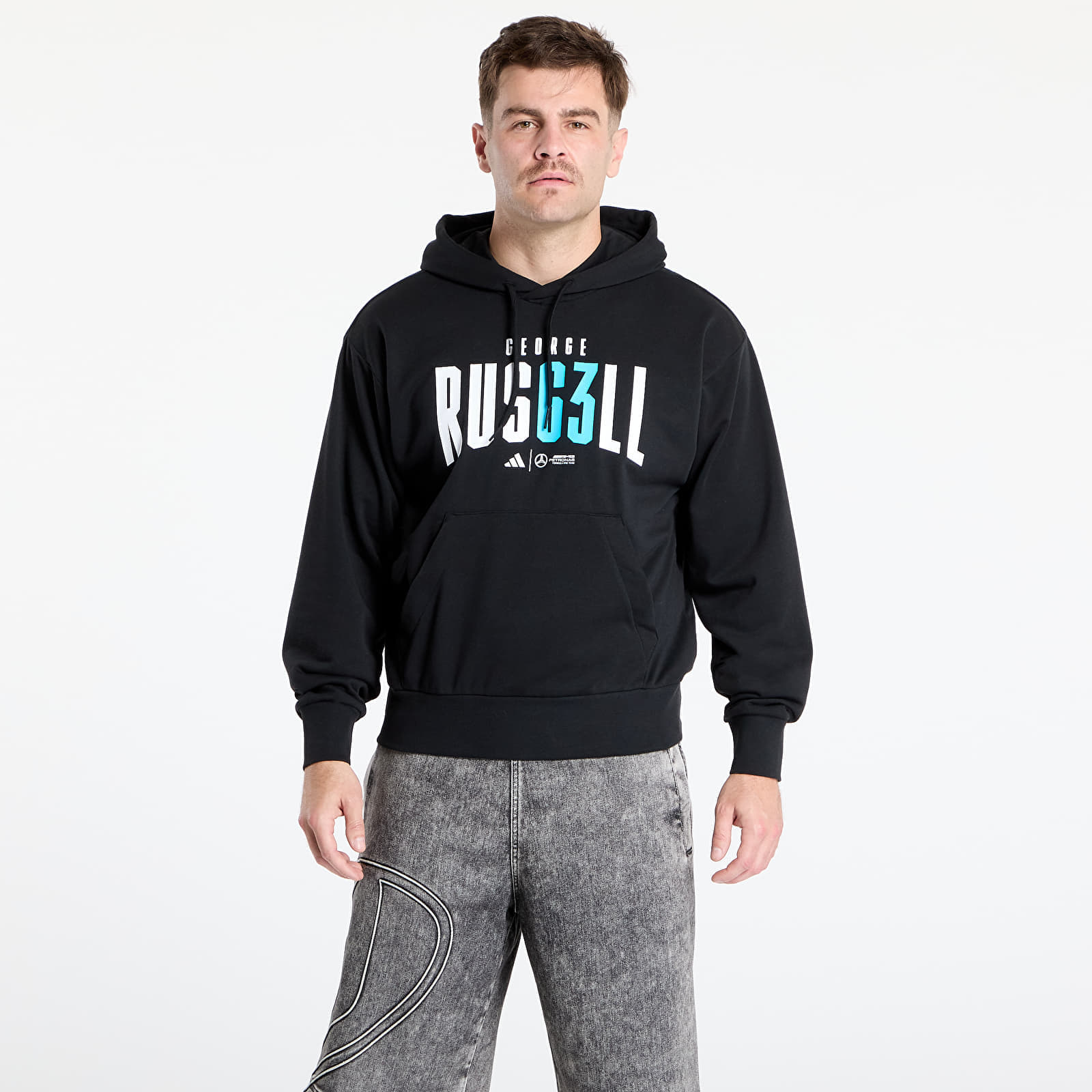 Sudadera adidas Mercedes - AMG Petronas Formula One Team George Russell Hood Black L