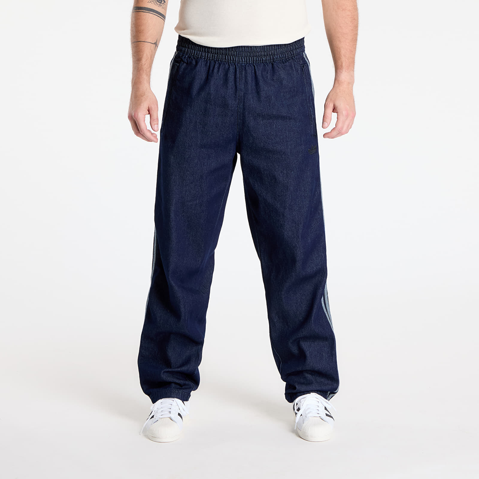 Панталони adidas Adicolor Loose Trackpant Denim Stone Indigo Denim/ Black S