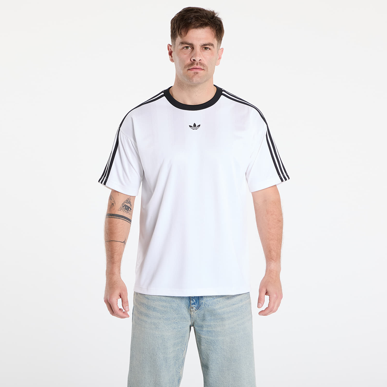 T-särgid adidas Jacquard Jersey White/ Black