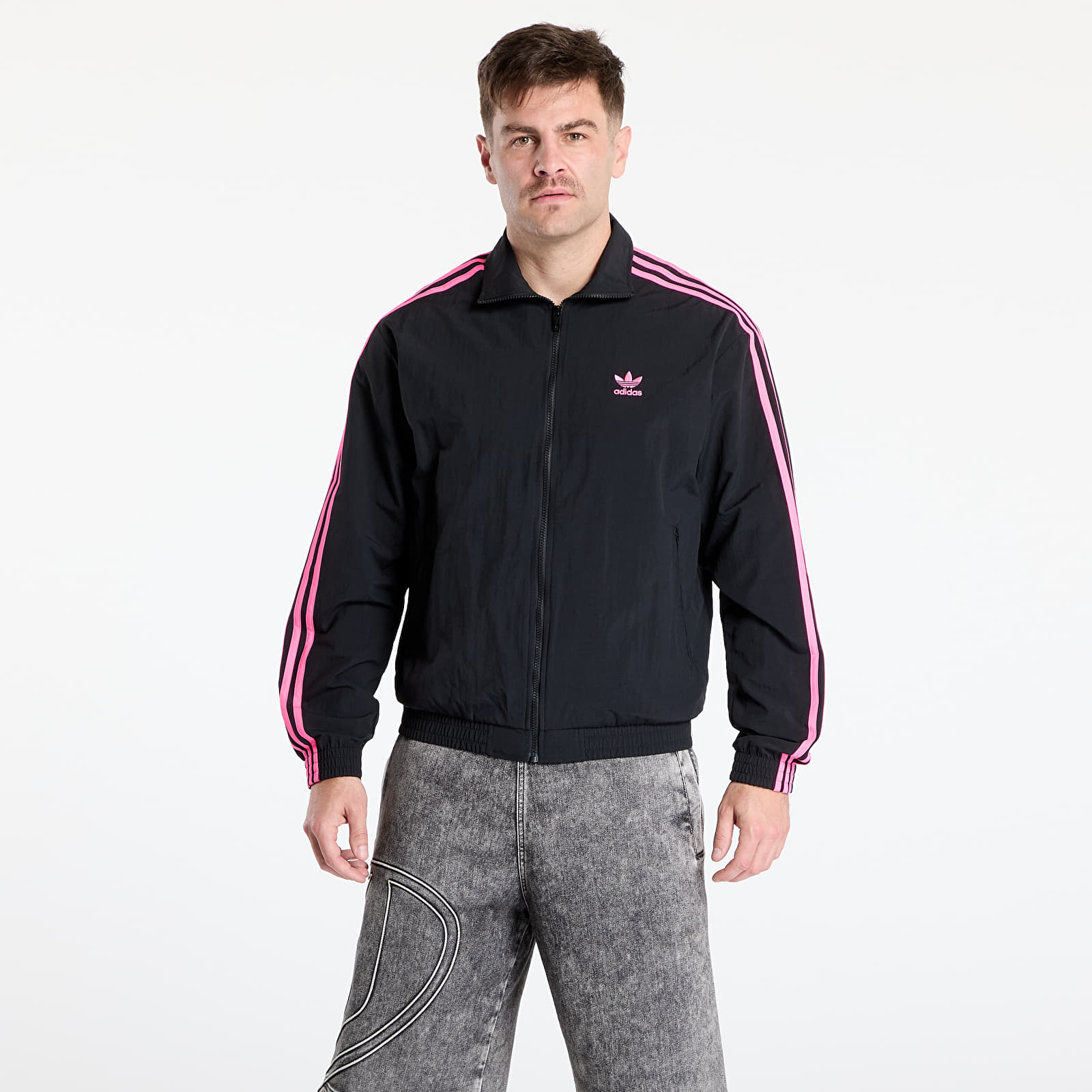 Jackets adidas Adicolor Woven Firebird Track Top Black/ Lucid Pink