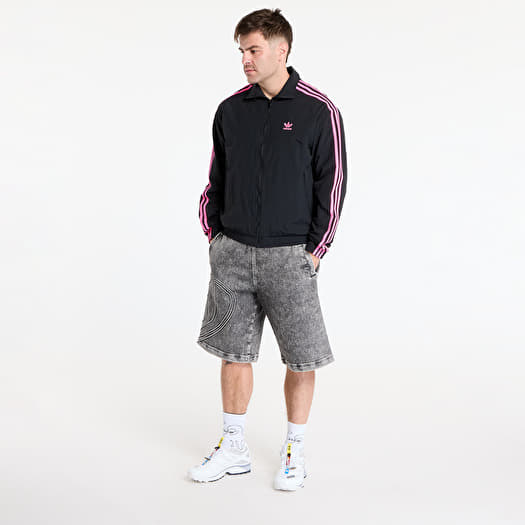 adidas Adicolor Woven Firebird Track Top Black/ Lucid Pink | Footshop