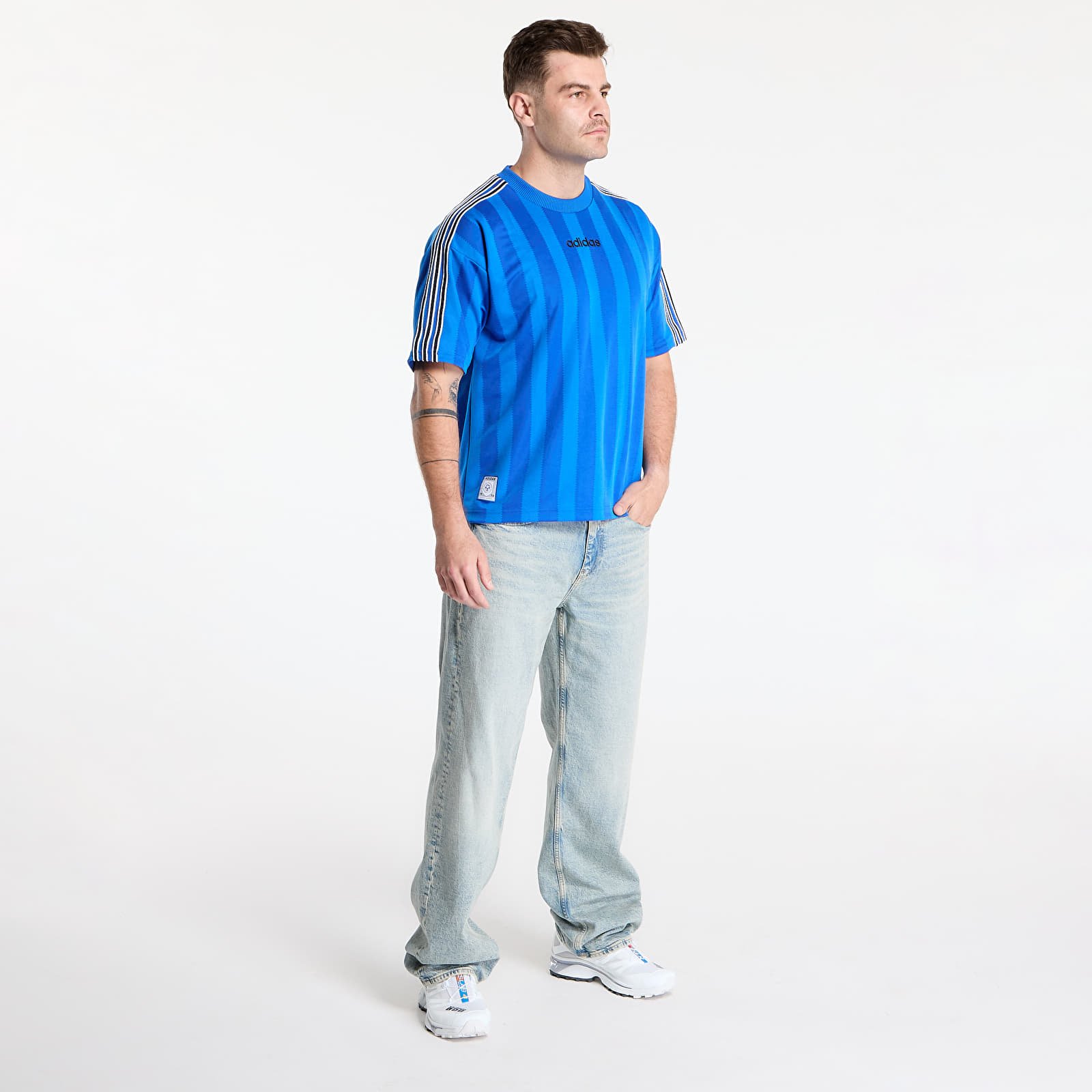 Camisetas adidas 90s Stripe Jersey Blue