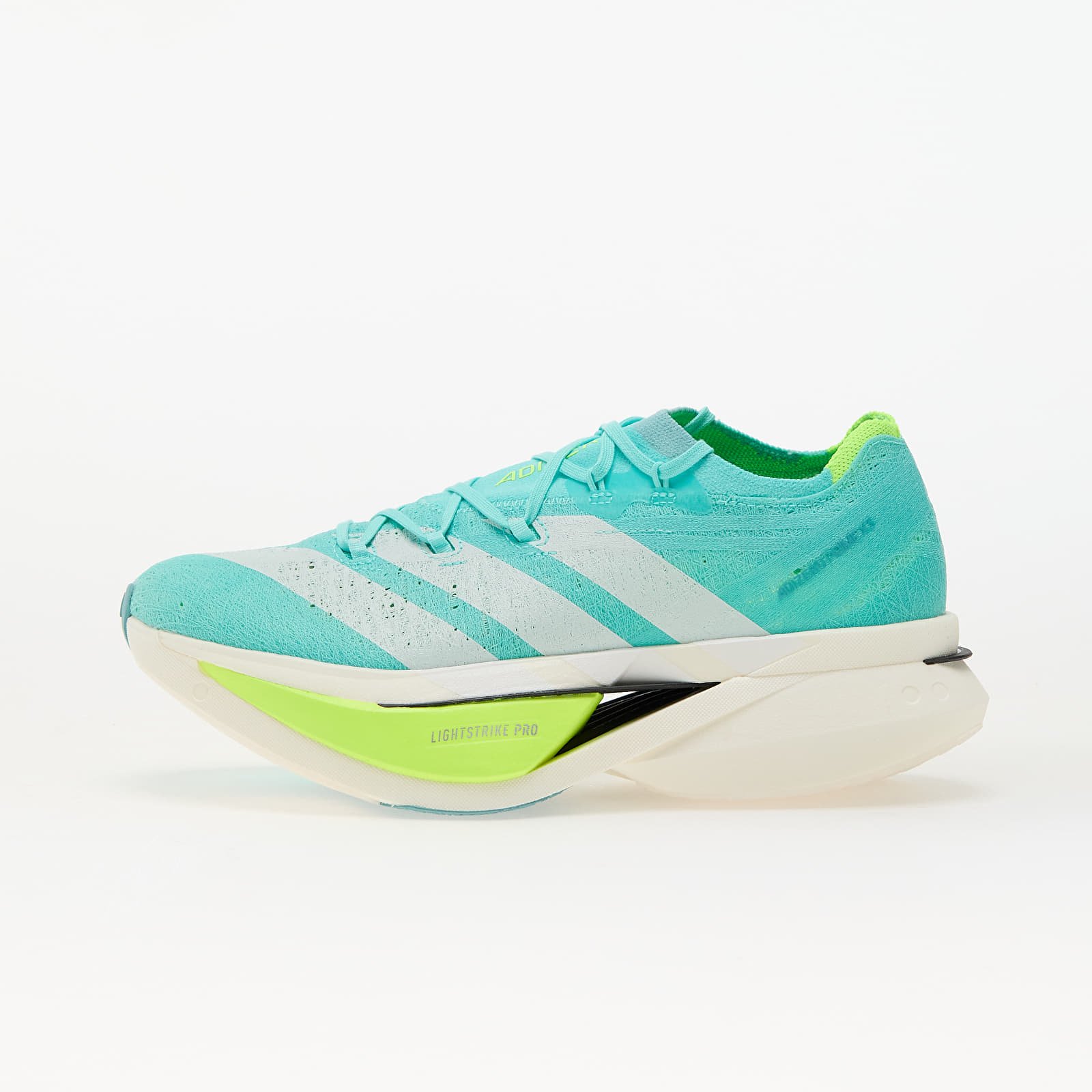 Meeste kingad adidas Adizero Prime X3 STRUNG Running Flash Aqua/ Zero Met./ Lucid Lemon