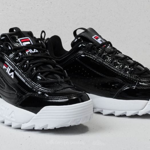 Fila disruptor glossy black sale