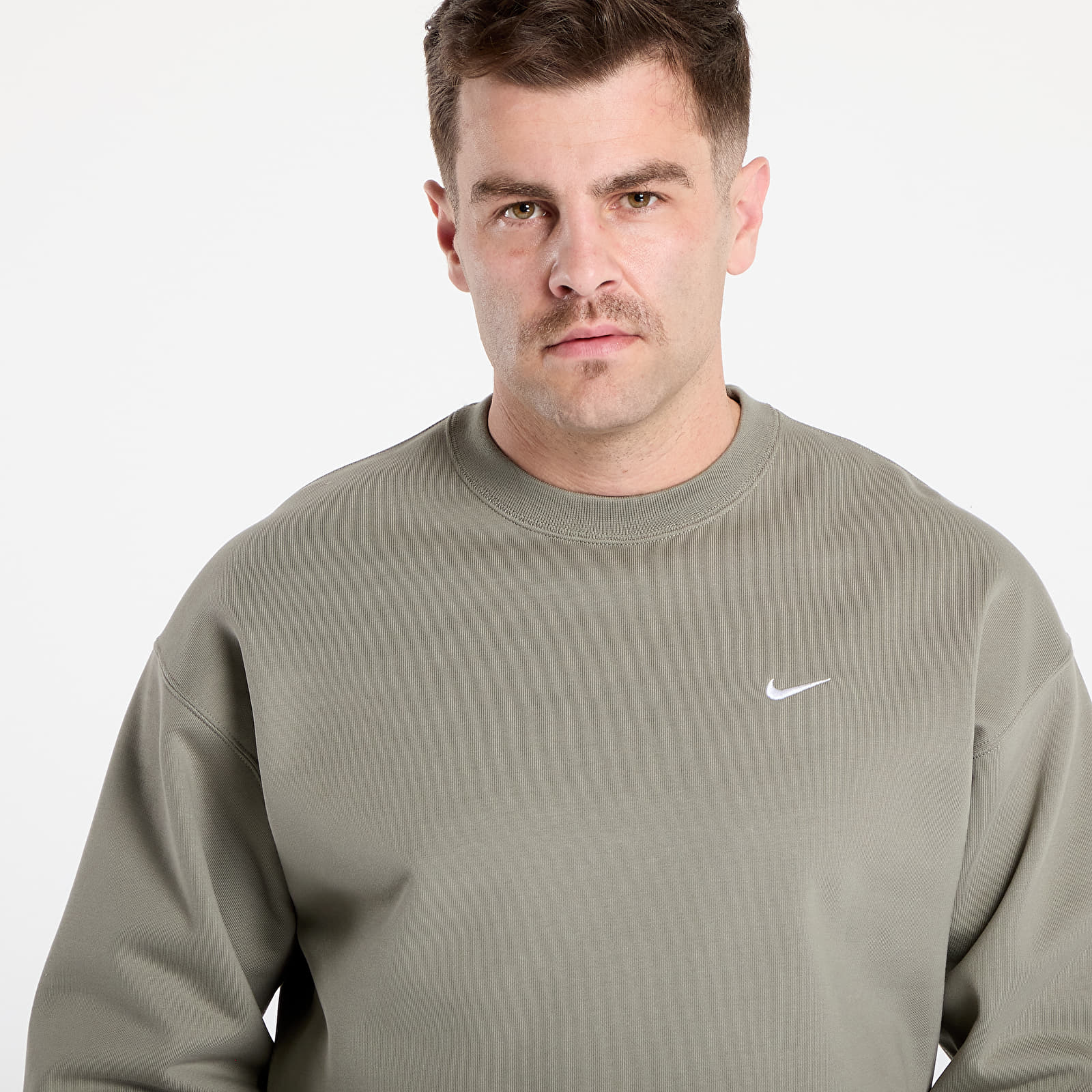 Sweatjacken und Sweatshirts Nike Solo Swoosh Men's Fleece Crew Light Army/ White