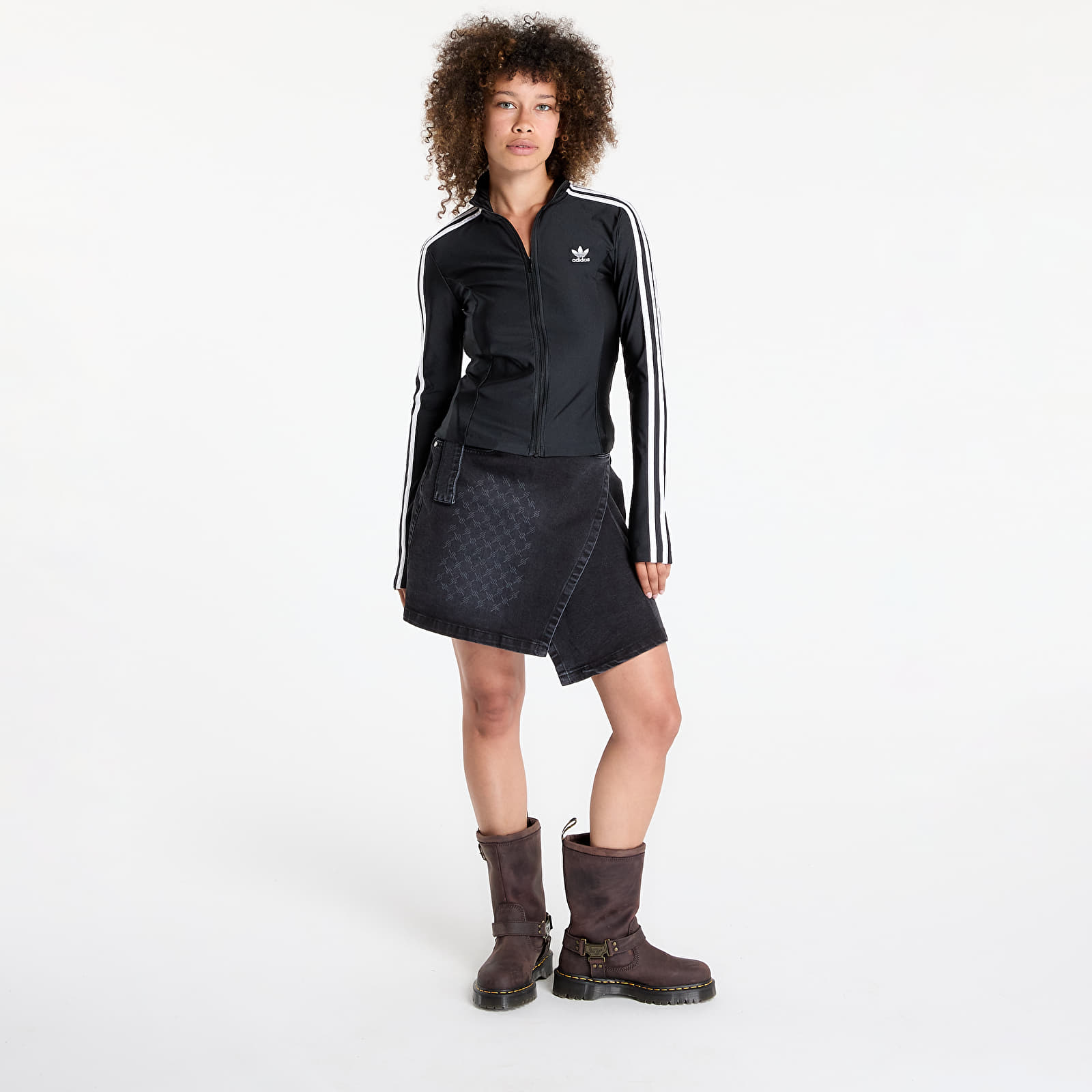 Chaquetas de mujer adidas 3S SLim Track Top Black