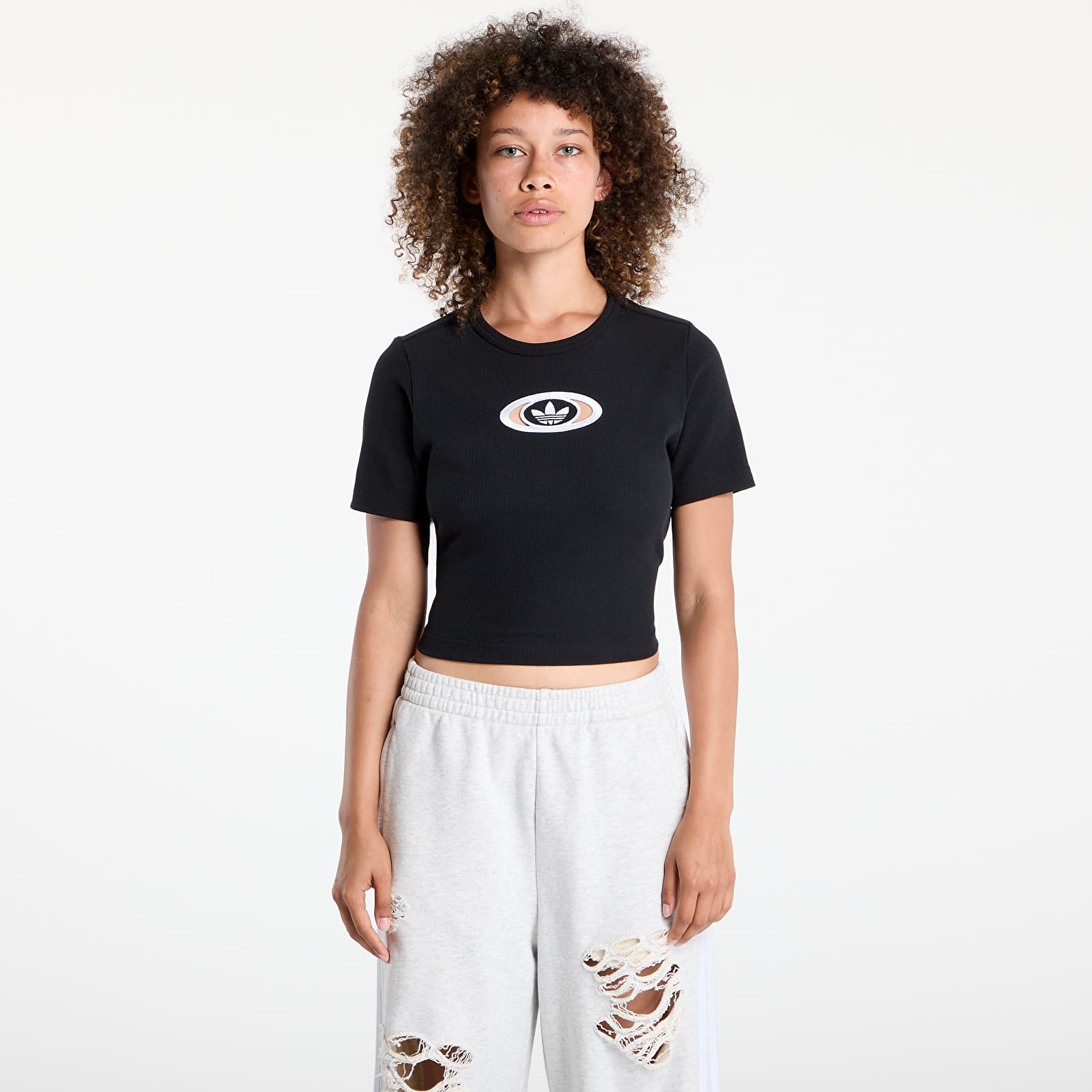 Trička adidas Originals Campus 2000 Back Cut Out Rib T-Shirt Black