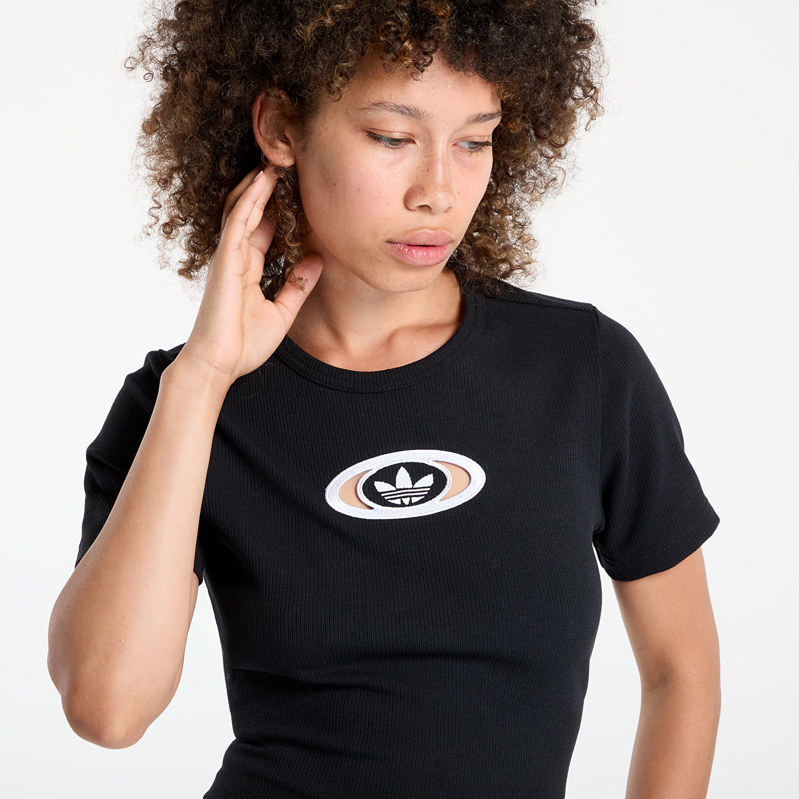 Trička adidas Originals Campus 2000 Back Cut Out Rib T-Shirt Black