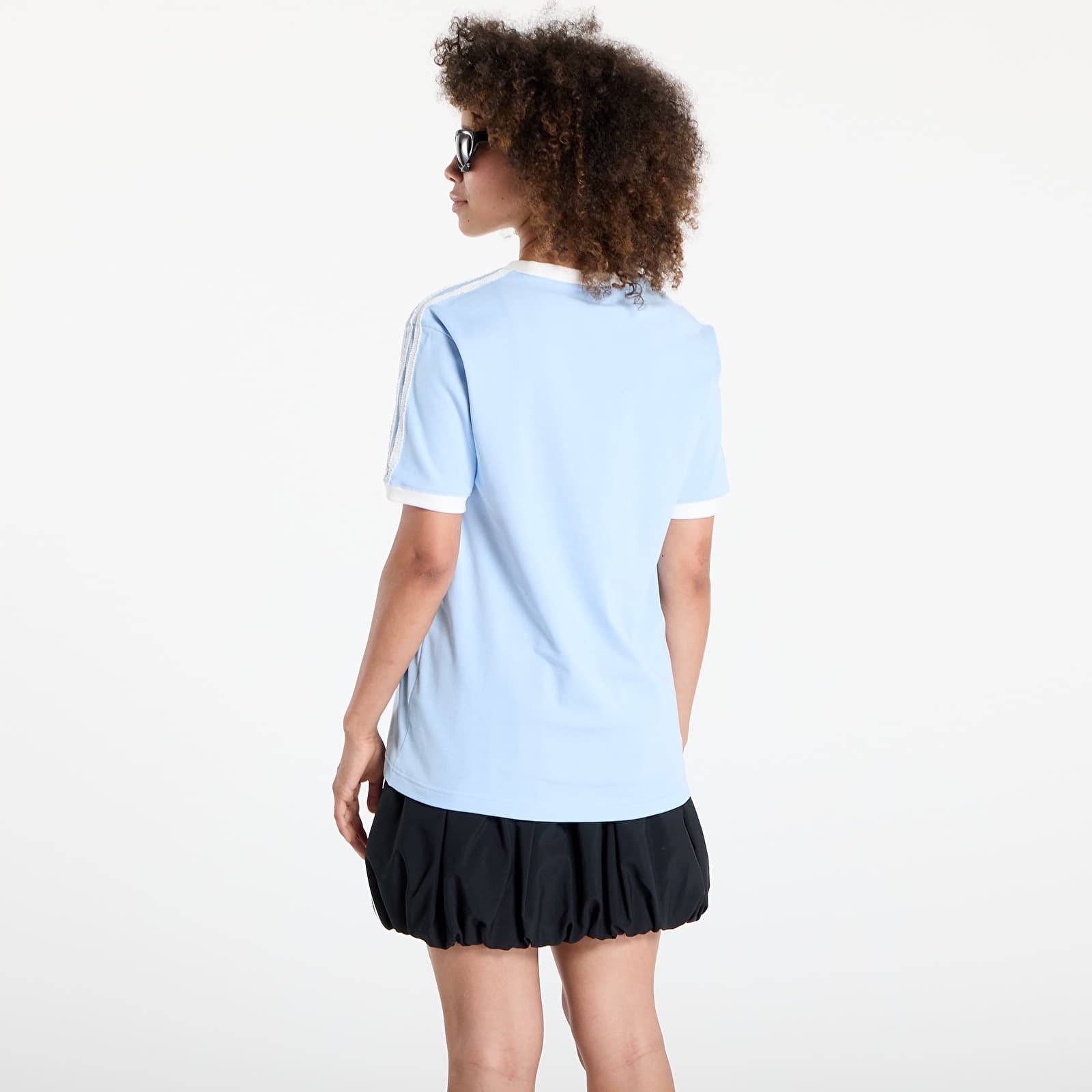 Trička adidas Originals Ruffle 3-Stripes T-Shirt Clear Sky