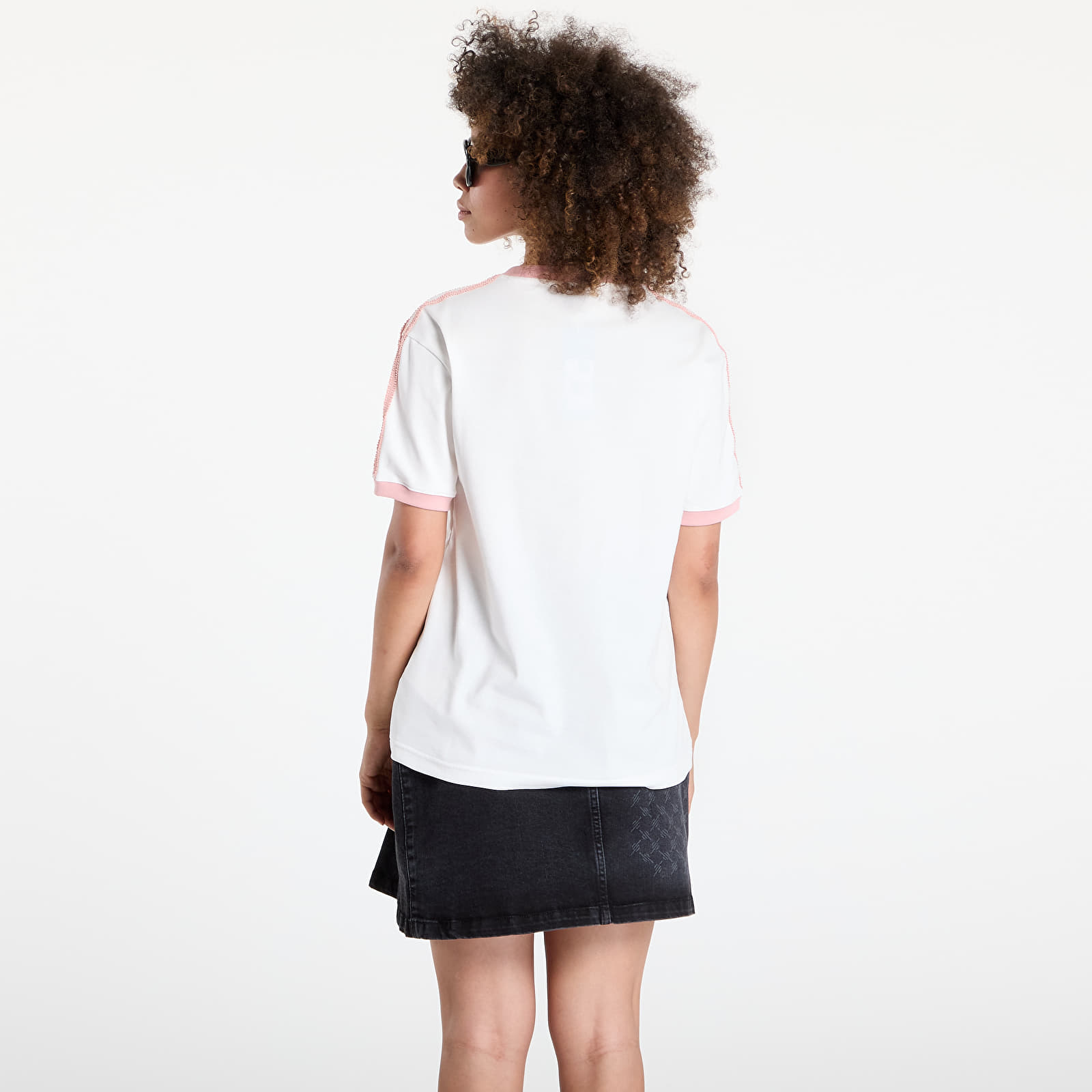 Trička adidas Originals Ruffle 3-Stripes T-Shirt Off White