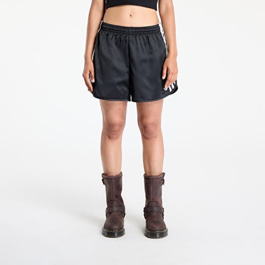 Kratke hlače adidas Originals Satin Shorts Ruffle 3-Stripes Black