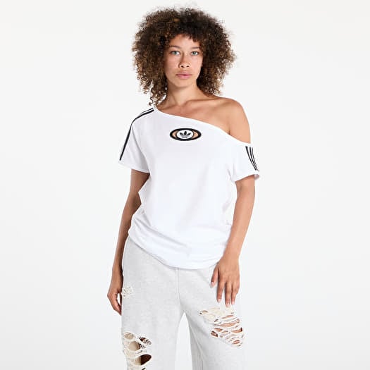 T-shirt adidas Originals Campus 2000 Off Shoulder T-Shirt White
