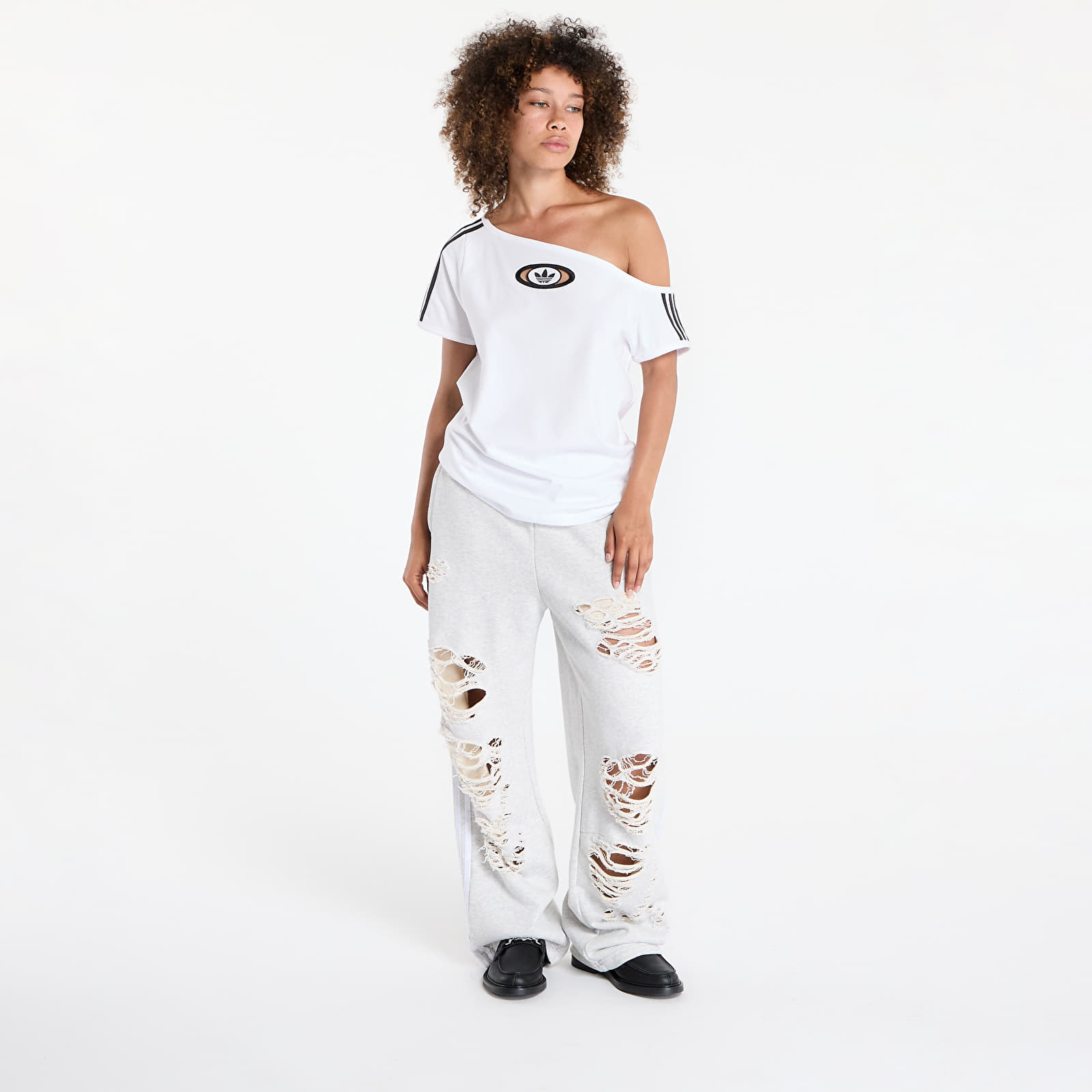 Koszulki adidas Originals Campus 2000 Off Shoulder T-Shirt White