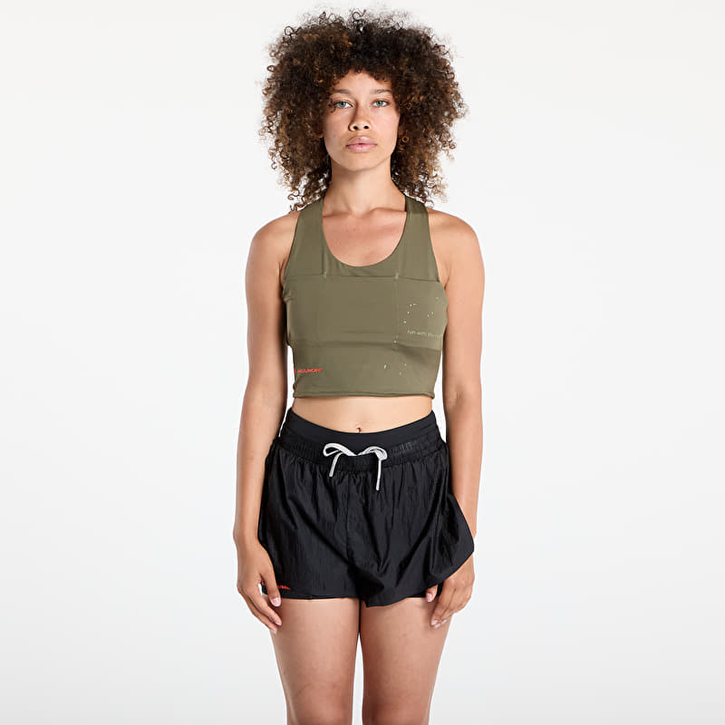 Tank top adidas Adi365 x Hermanos Koumori Running Crop Top Olive Strata