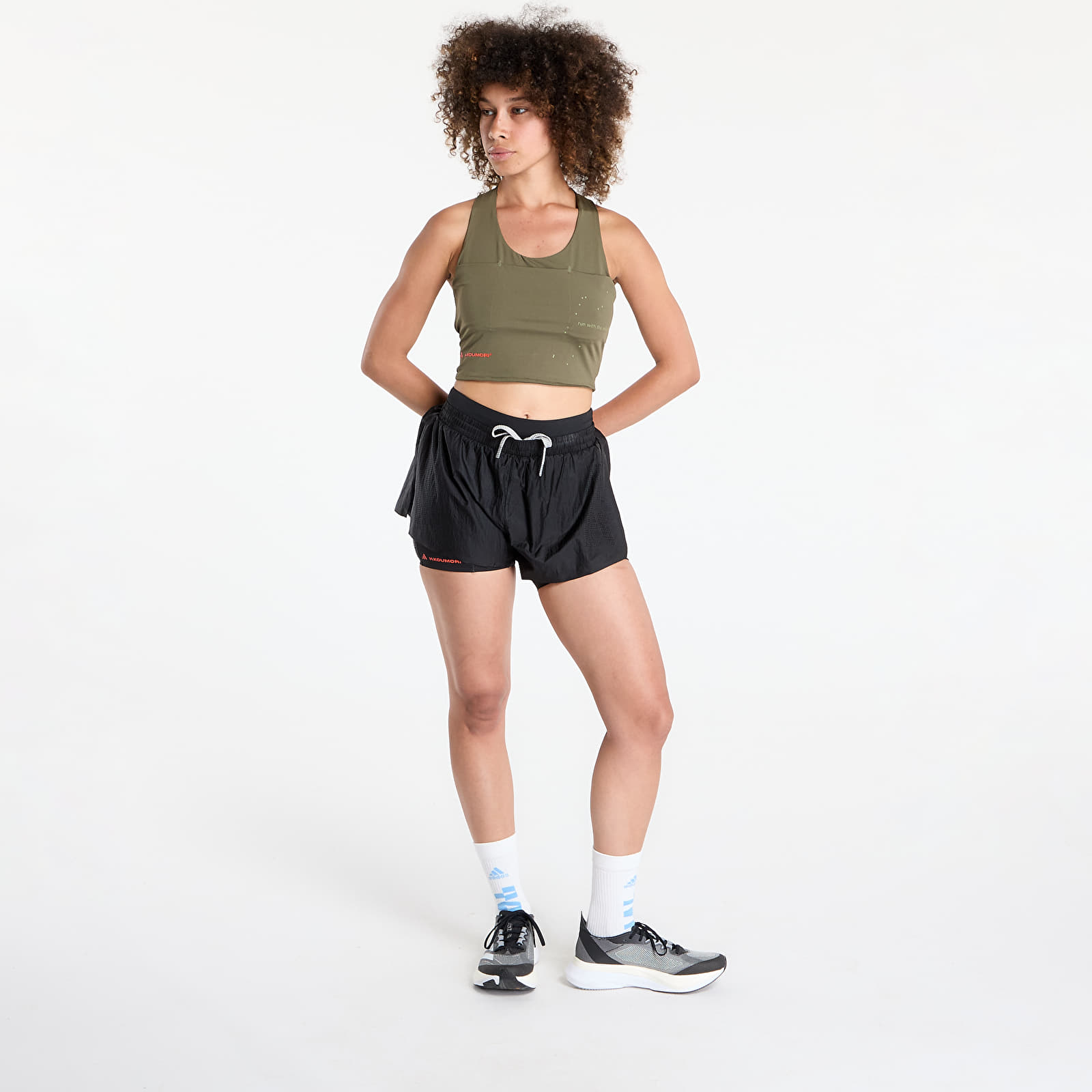 Tílka adidas Adi365 H.Koumori Running Crop Top Olive Strata