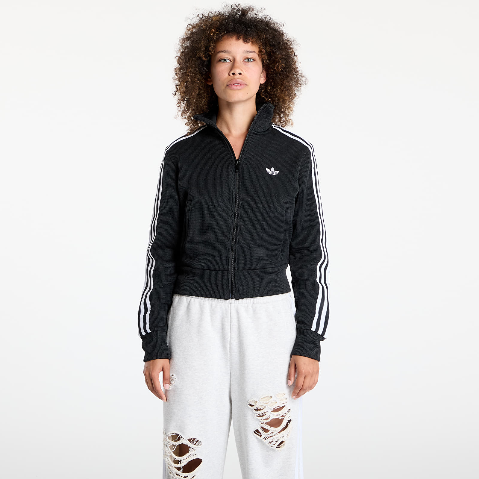 Hoodies and sweatshirts  adidas Firebird Adicolor Knit Track Top Black/ White