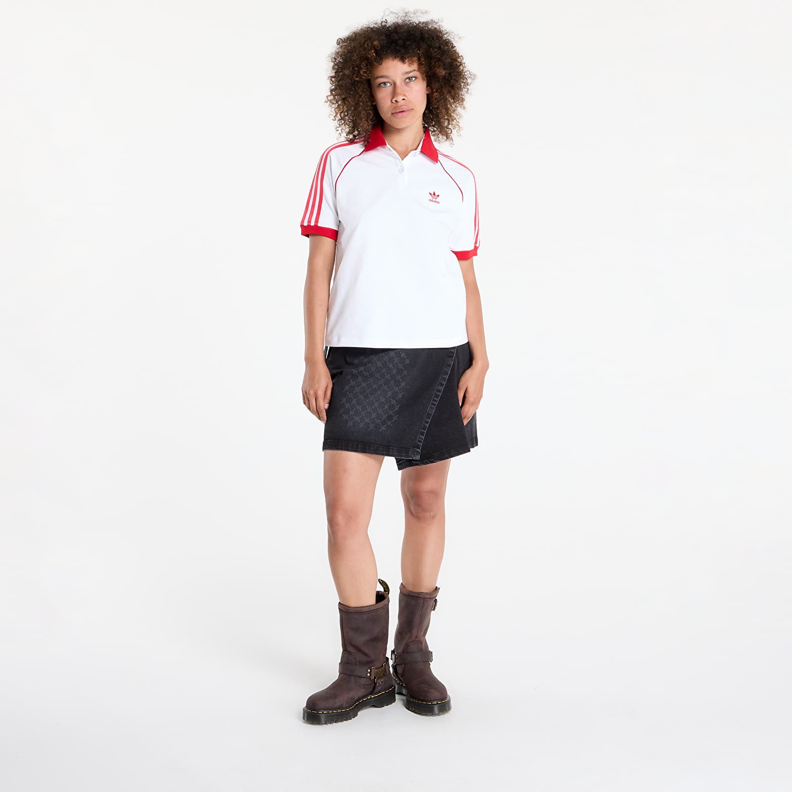 Trička adidas SST Adicolor Short Sleeve Polo White/ Better Scarlet