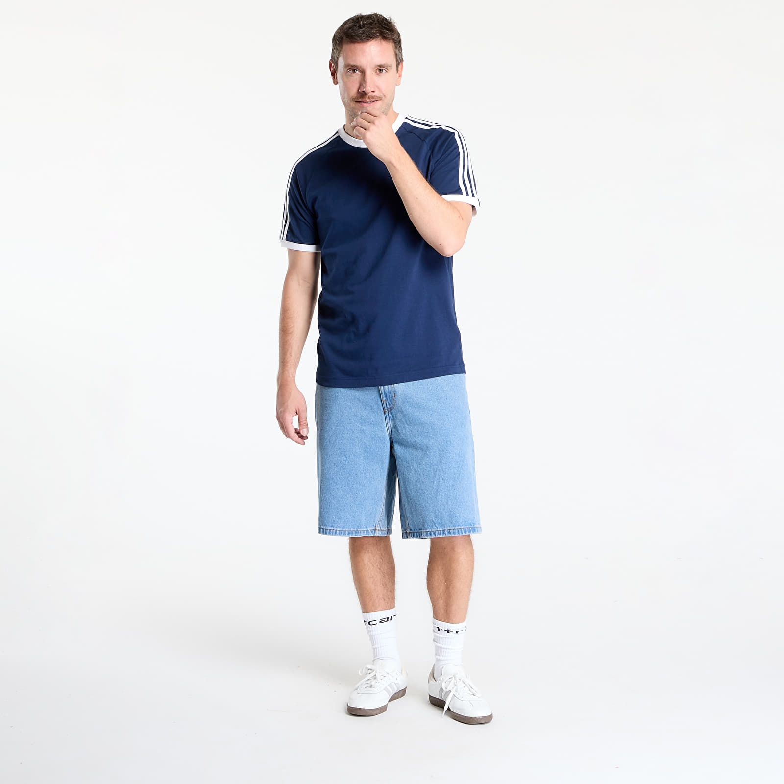 T-särgid adidas 3-Stripes Short Sleeve Tee Night Indigo