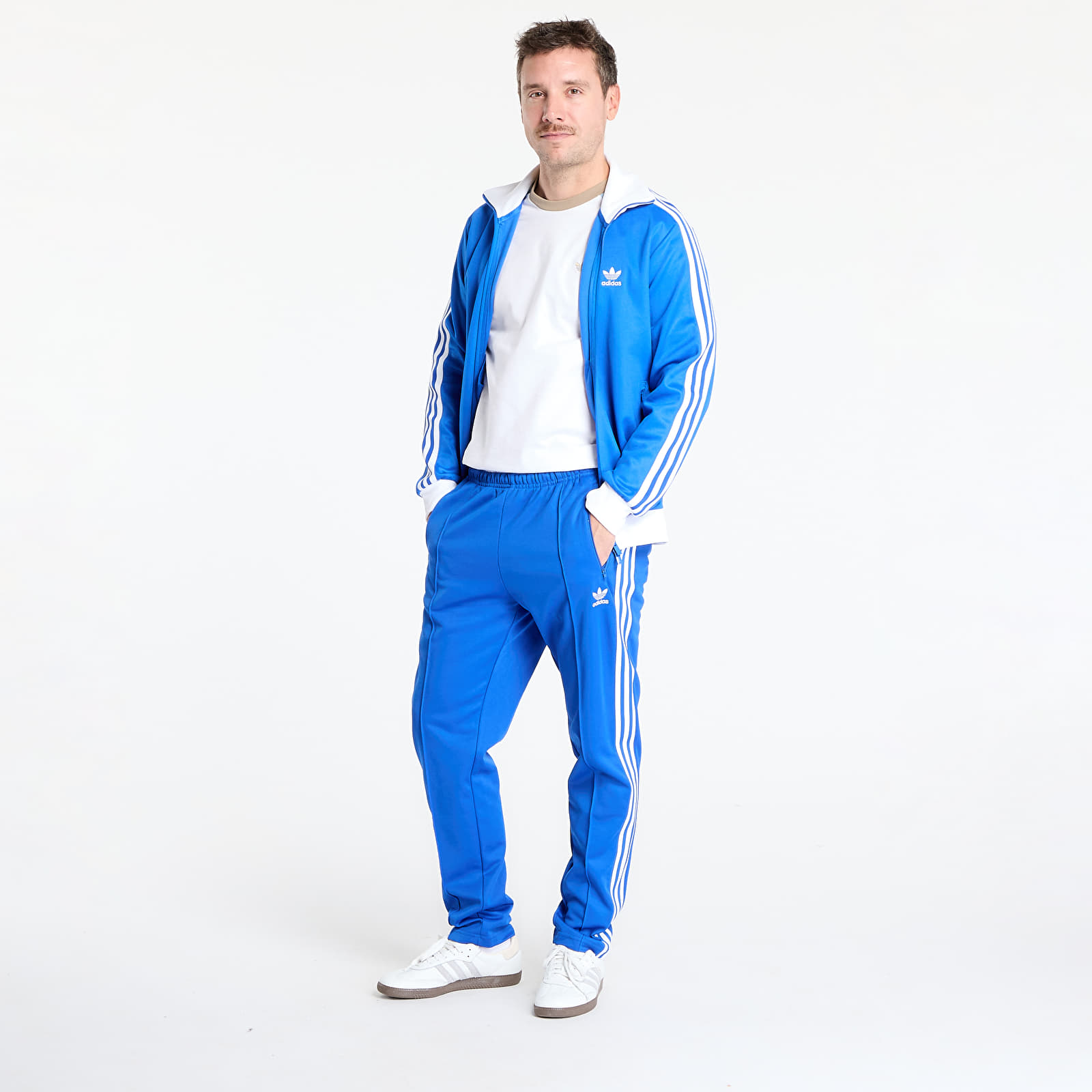Meeste jakid adidas Adicolor Classics Beckenbauer Track Top Blue/ White