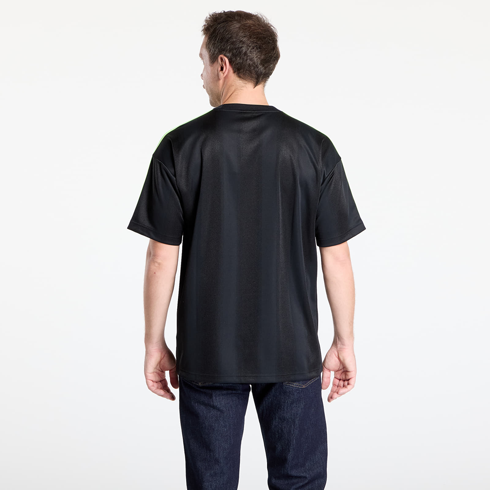 T-shirts adidas Adicolor Jacquard Jersey Black / Signal Green