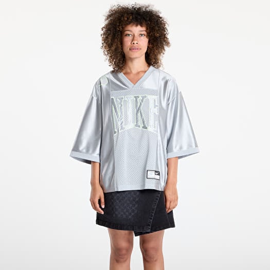 Джърси Nike Sportswear Street Women's Oversized Short-Sleeve Graphic Jersey Lt Smoke Grey/ Barely Volt