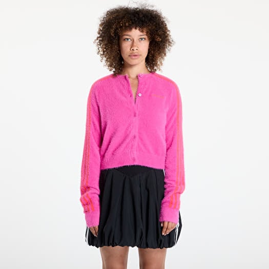 adidas Fluffy Knitted Cardigan Semi Lucid Fuchsia