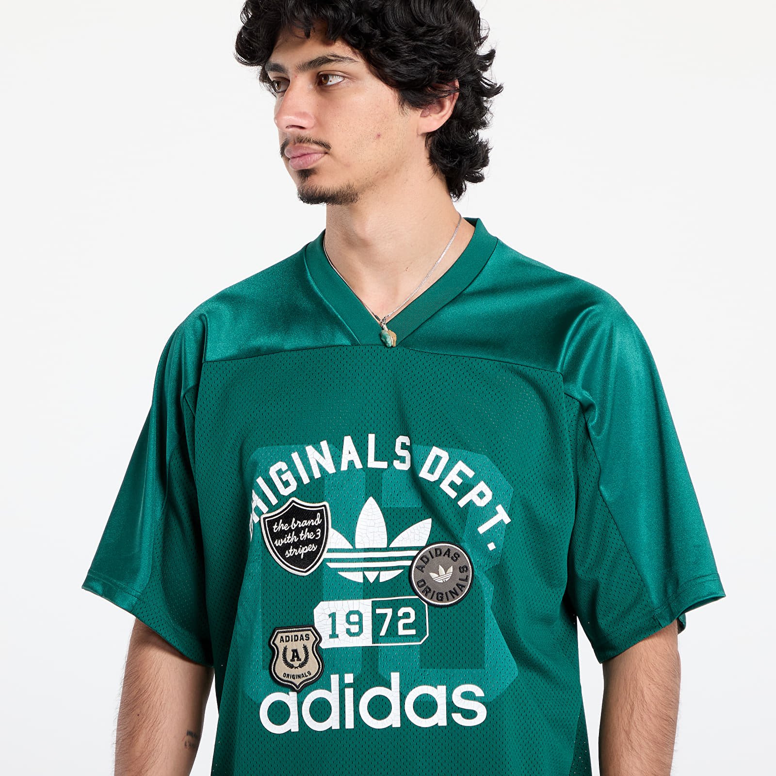 Koszulki adidas Originals Dept. Graphic Mesh Jersey Collegiate Green