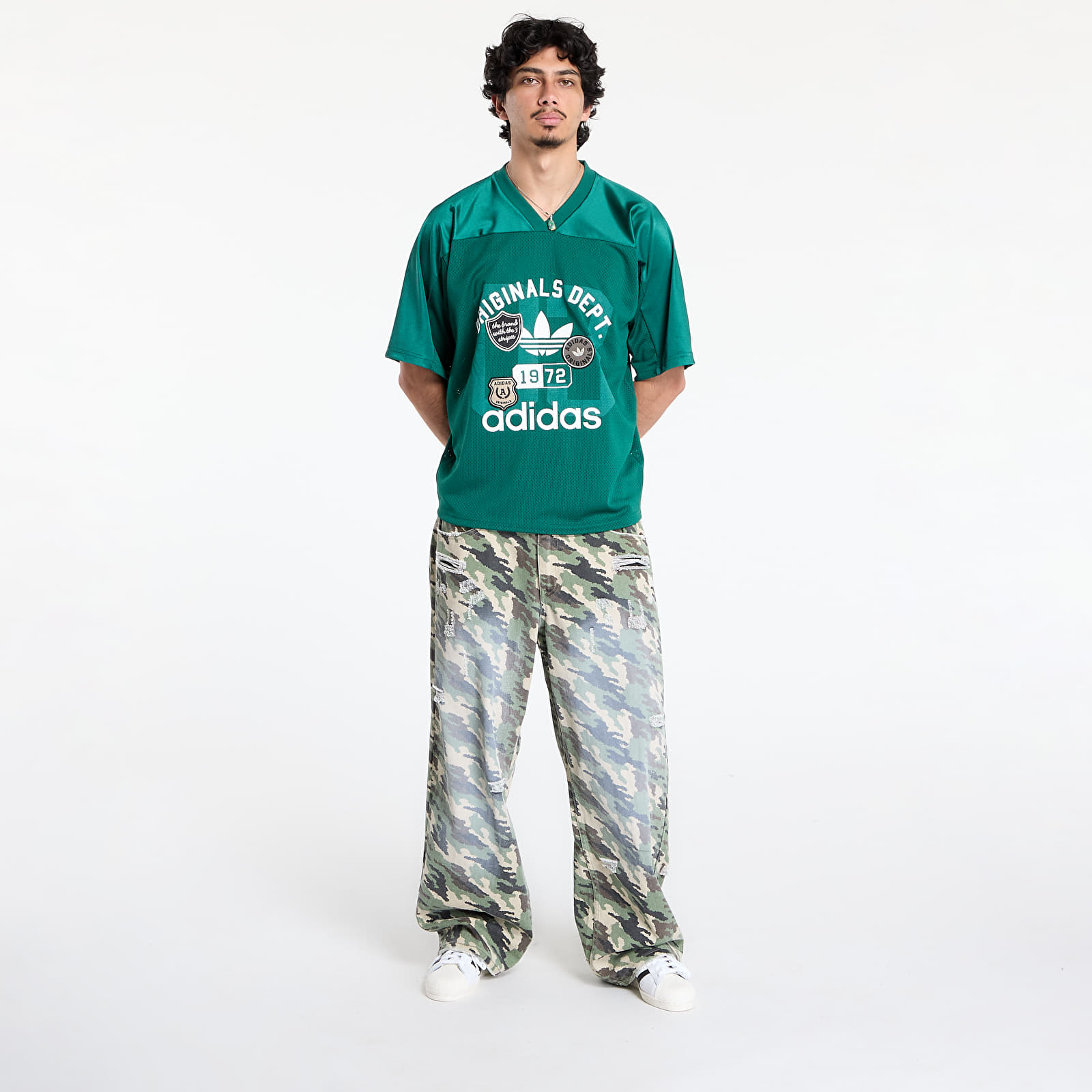 Koszulki adidas Originals Dept. Graphic Mesh Jersey Collegiate Green