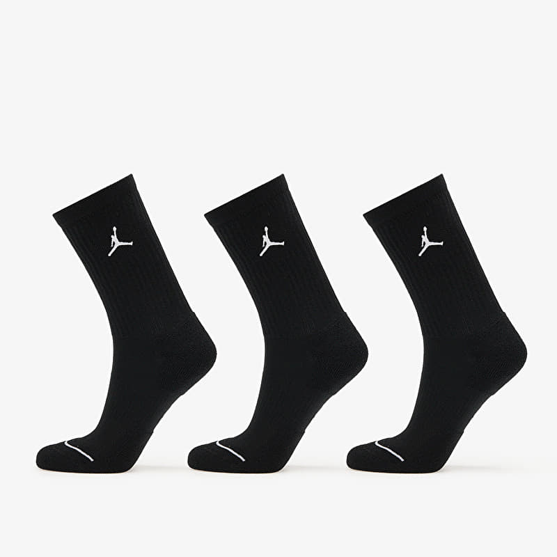 Kojinės Jordan Everyday Crew Socks 3-Pack Black/ White