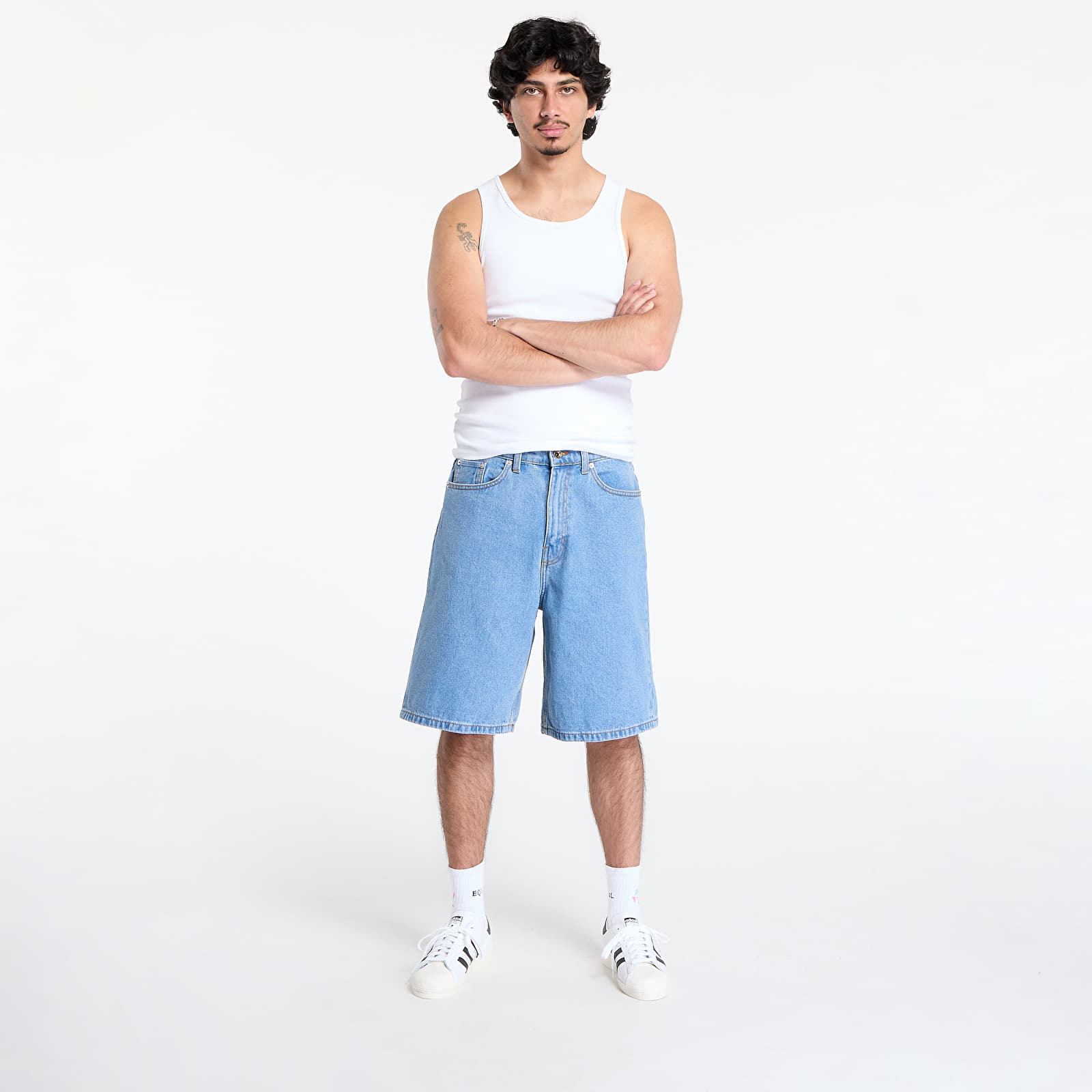 Men's shorts Vans Check-5 Baggy Denim Shorts Blue