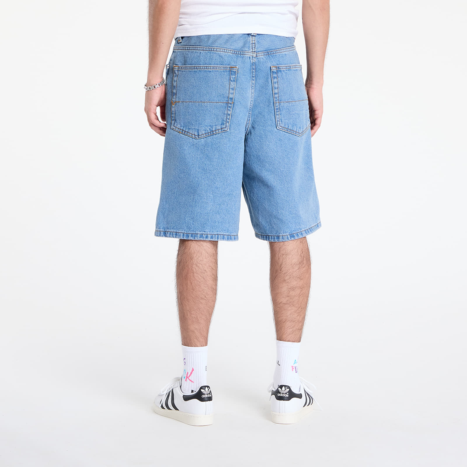 Men's shorts Vans Check-5 Baggy Denim Shorts Blue