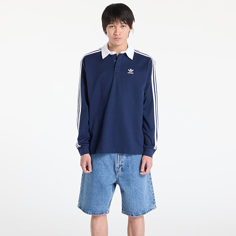 Tricou adidas Adicolor Rugby Polo Shirt Night Indigo/ White