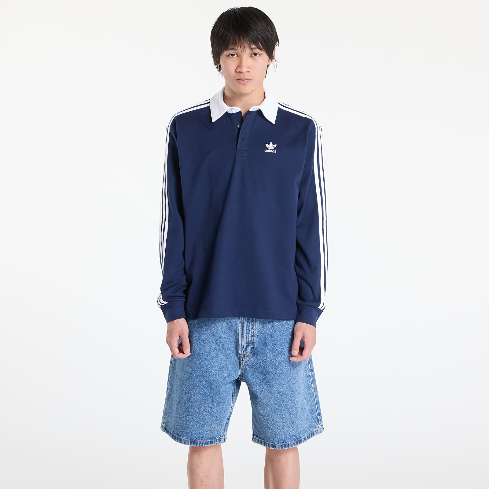 T-shirts adidas Adicolor Rugby Polo Shirt Night Indigo/ White