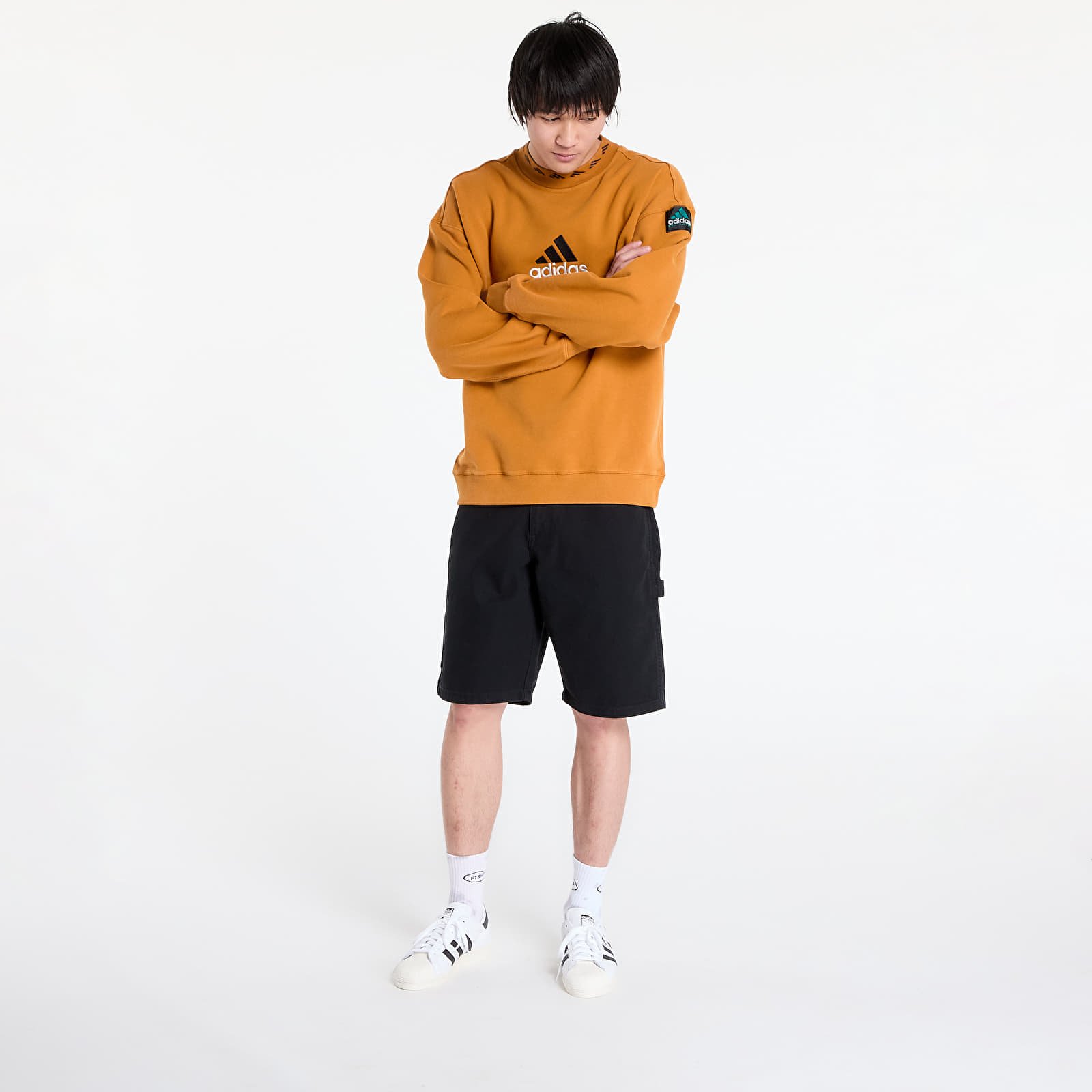 Bluzy adidas EQT Wash Crewneck Sweatshirt Craft Ochre/ White