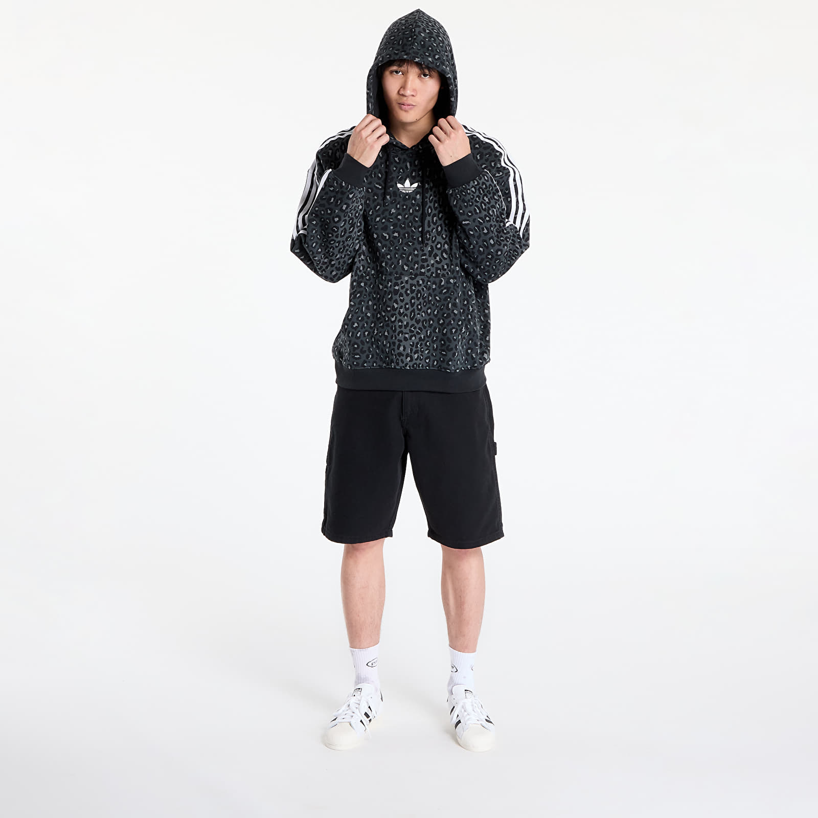 Hoodies and sweatshirts  adidas Graphic All Over Print Leo Hoodie Black