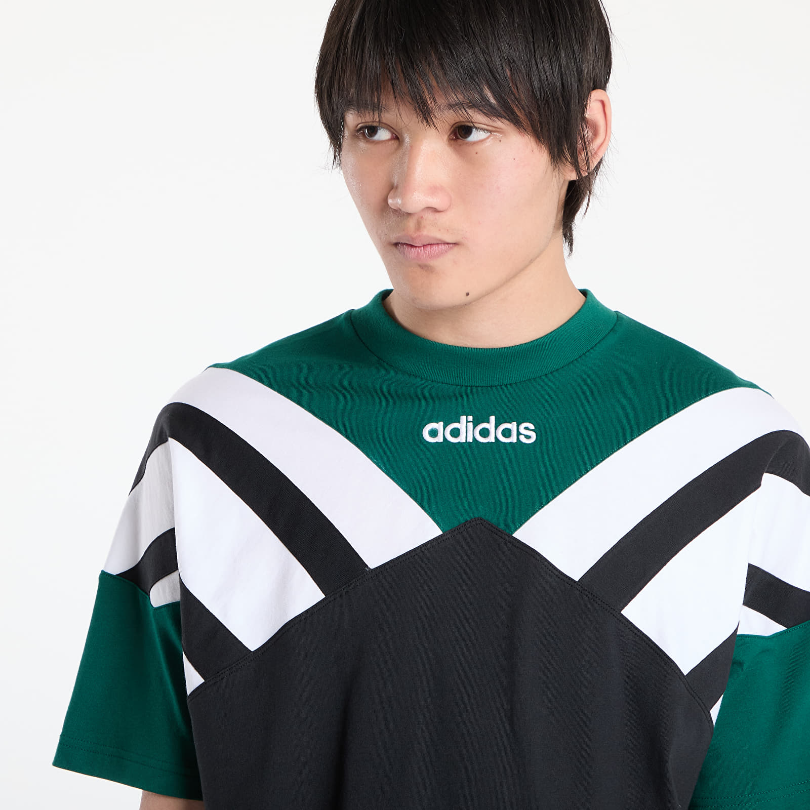 Men's T-shirts adidas Archive Cutline T-Shirt Black/ Collegiate Green