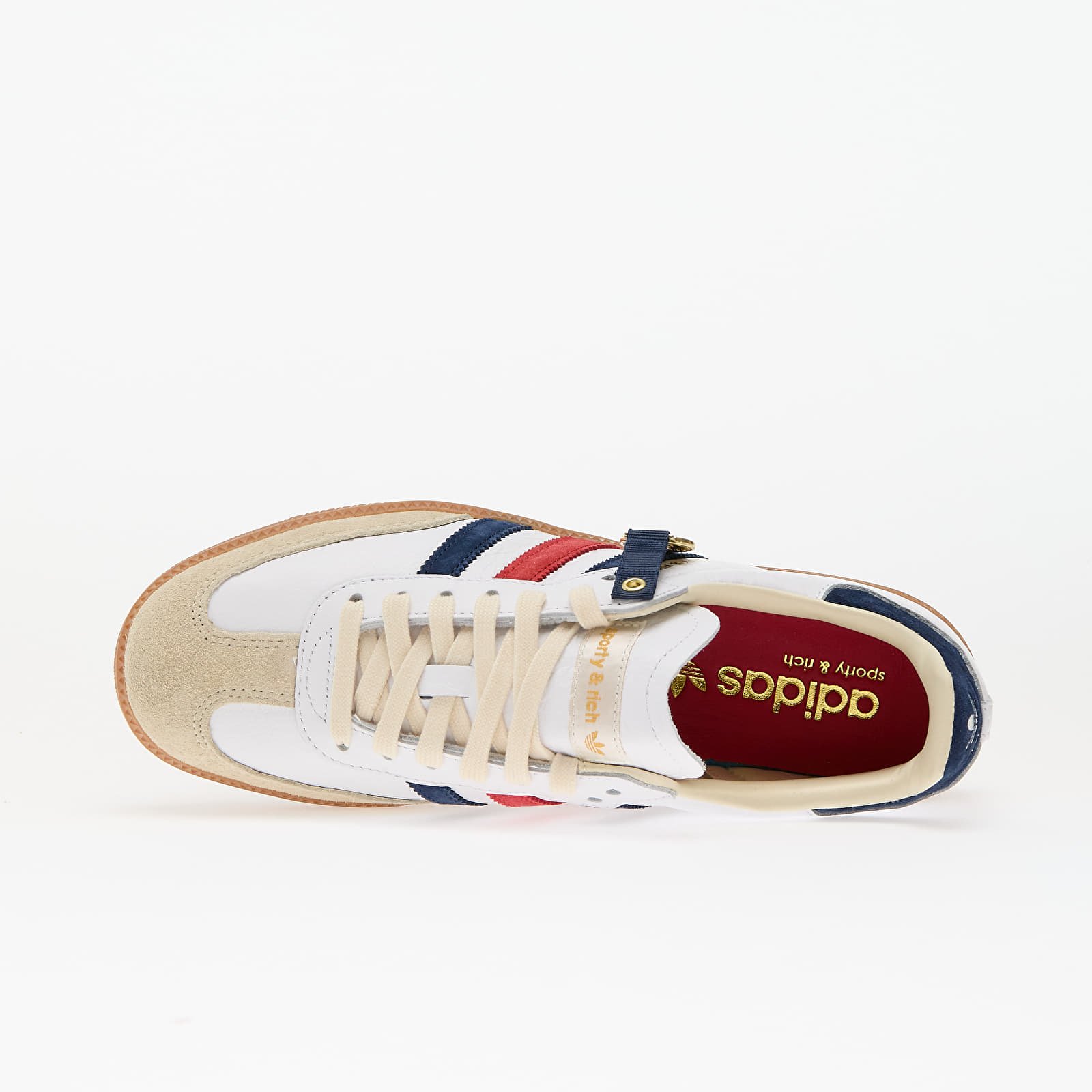 Men's shoes adidas x Sporty & Rich Samba Og Ftwr White/ Night Indigo/ Collegiate Red