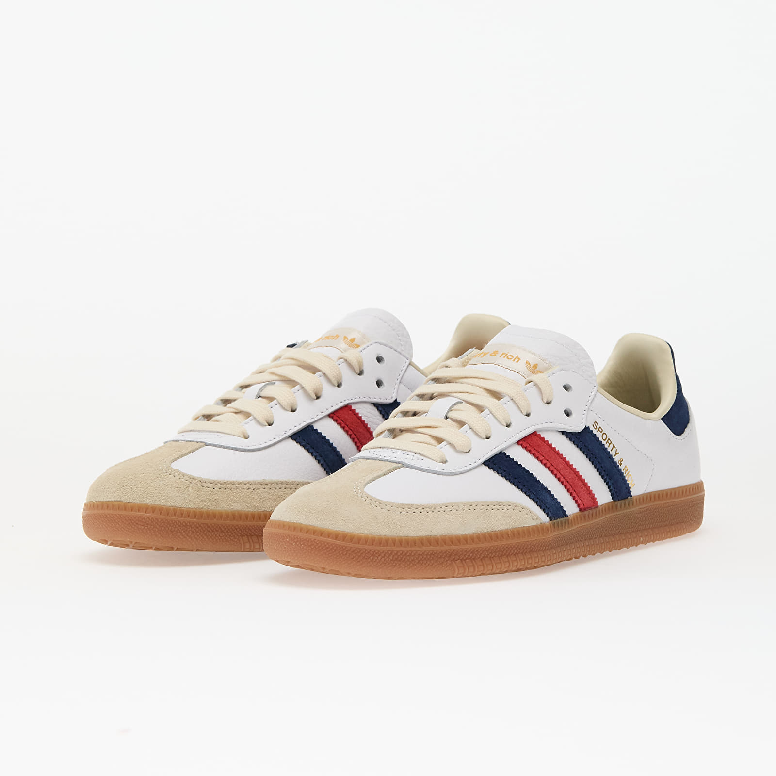 Men's shoes adidas x Sporty & Rich Samba Og Ftwr White/ Night Indigo/ Collegiate Red