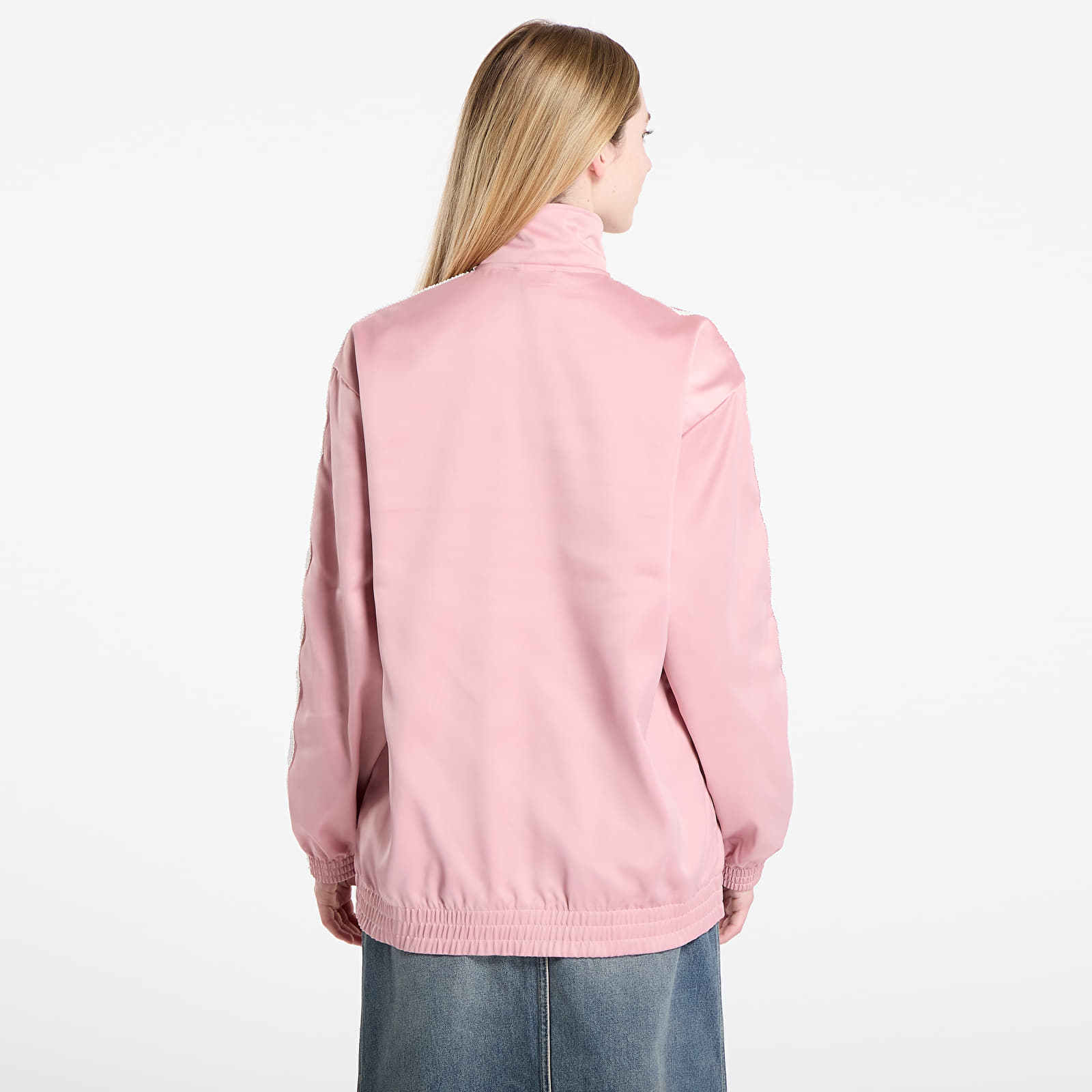 Kurtki adidas Originals Satin Firebird Track Top Ruffle 3-Stripes Wonder Mauve