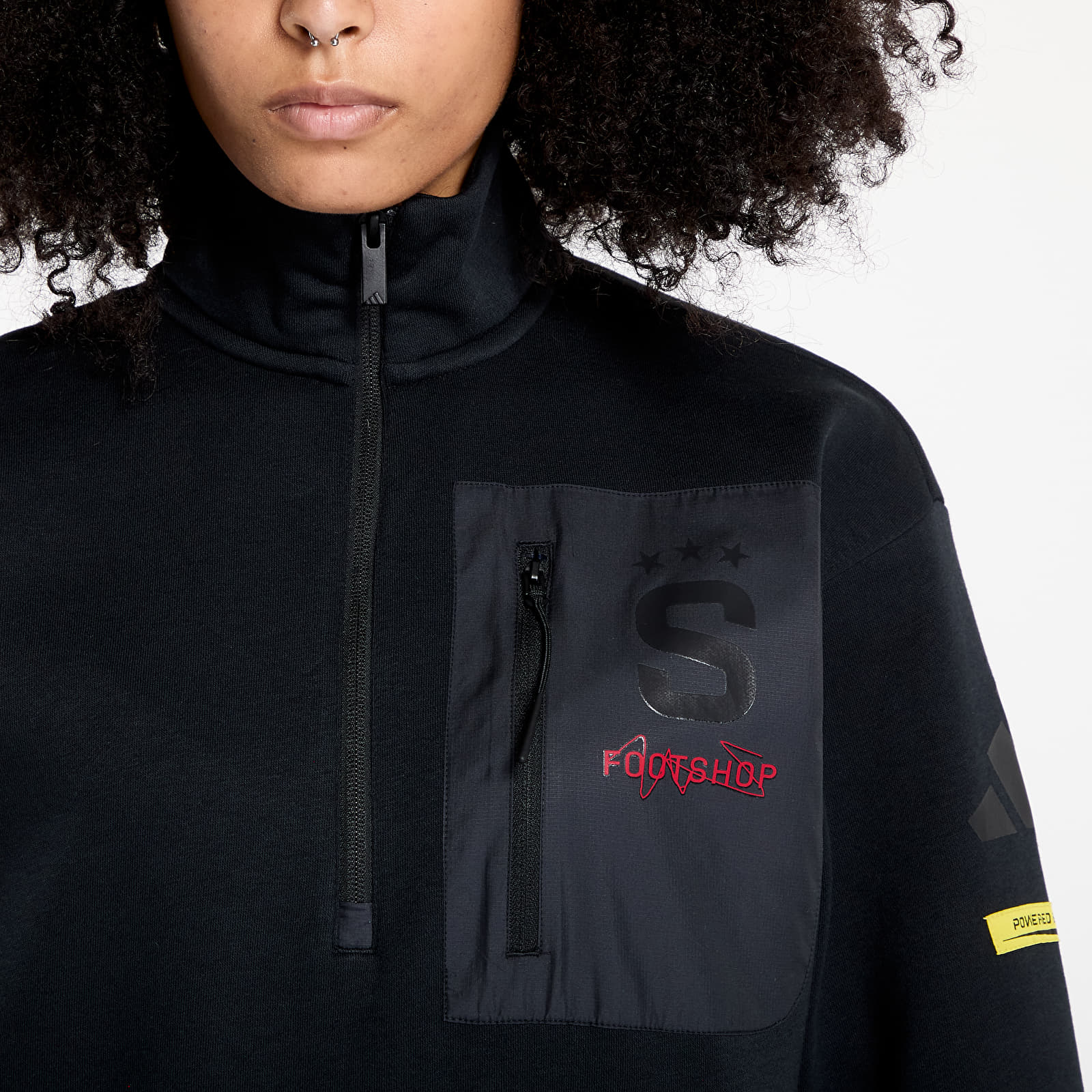 Hoodies and sweatshirts  adidas x Footshop x Sparta 1/4 Zip UNISEX Black