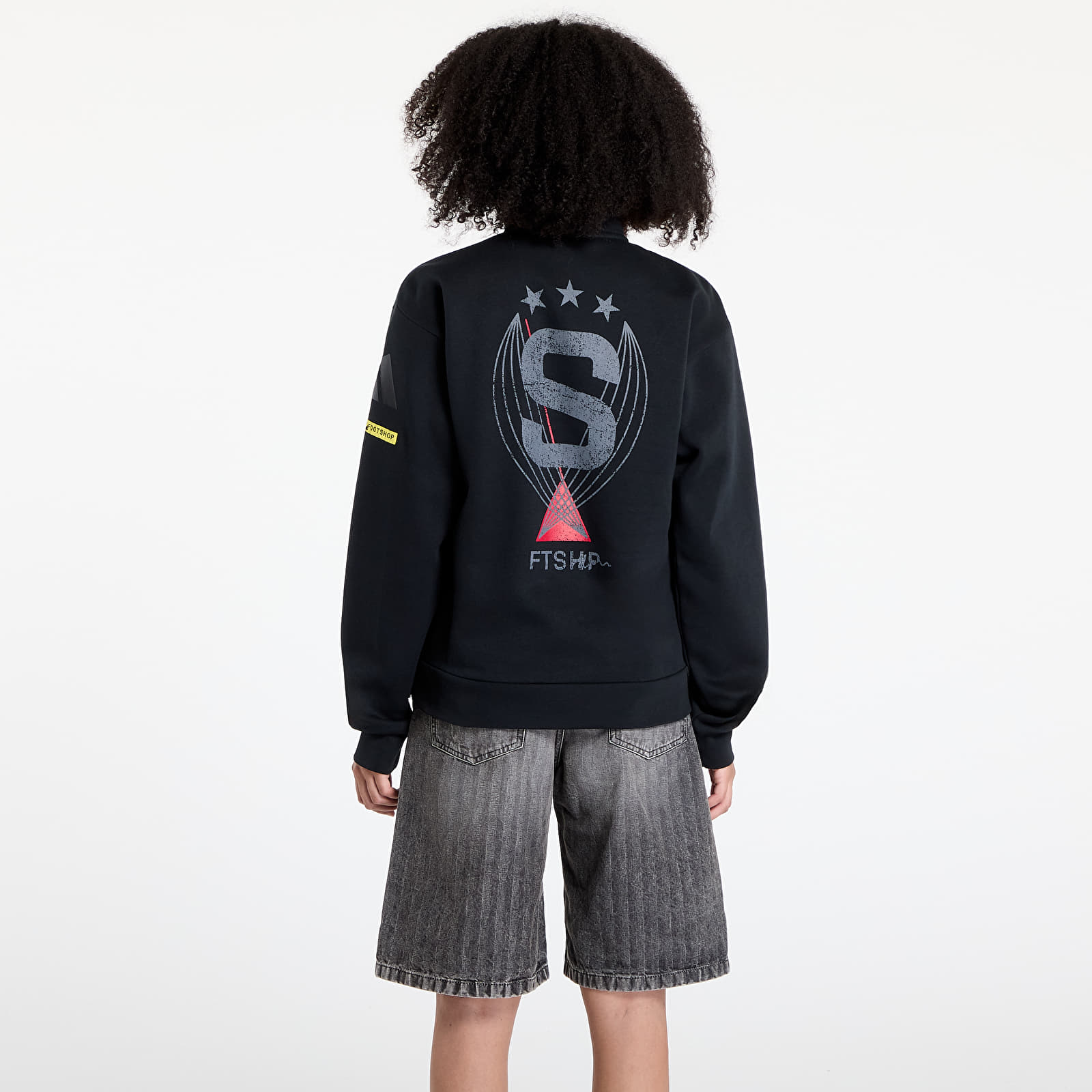 Hoodies and sweatshirts  adidas x Footshop x Sparta 1/4 Zip UNISEX Black