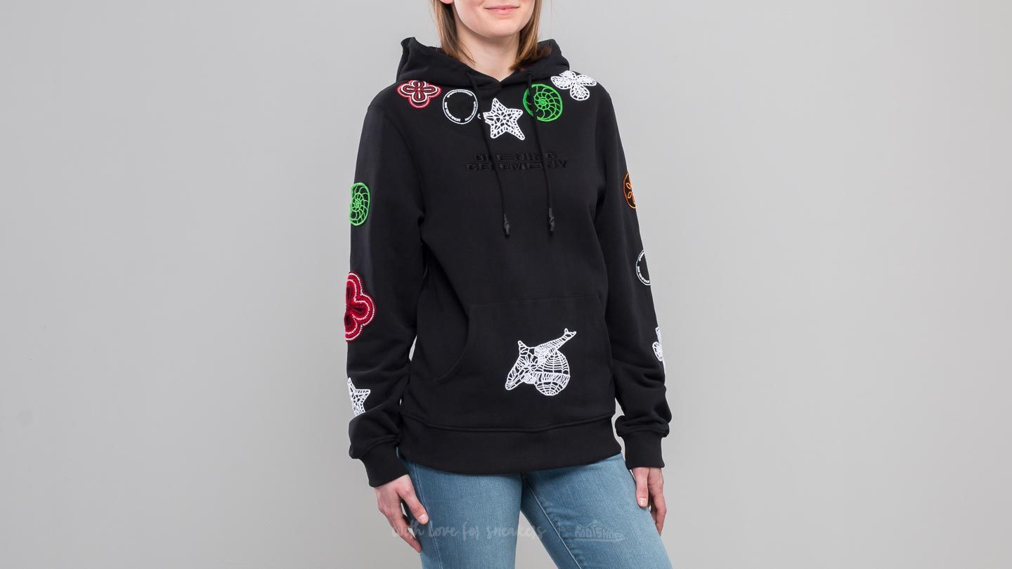 Hoodies and sweatshirts  Opening Ceremony Crochet Flower Hoodie Black