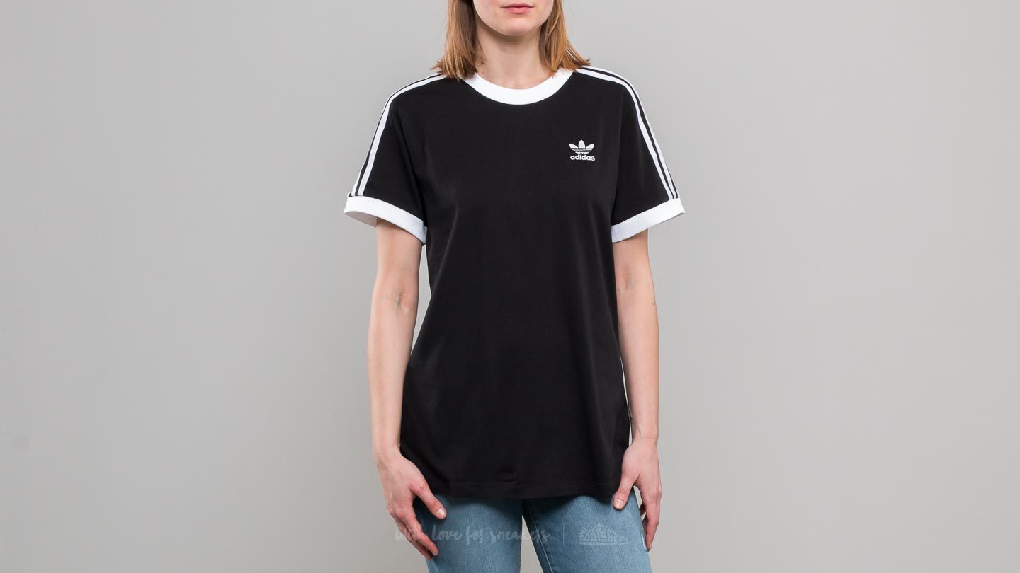 T shirts adidas 3 Stripes Tee Black Footshop