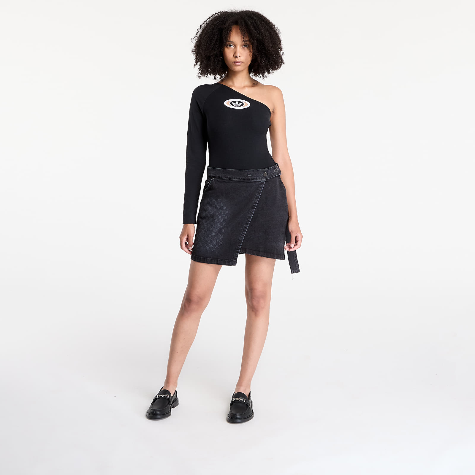 Body adidas Originals Campus 2000 One-Shoulder Bodysuit Black