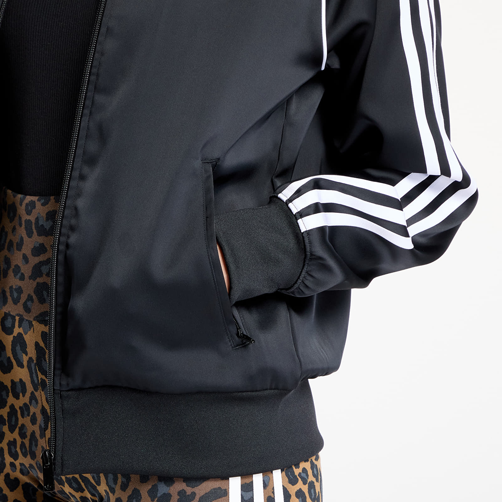 Bluzy adidas SST Adicolor Satin Track Top Black/ White