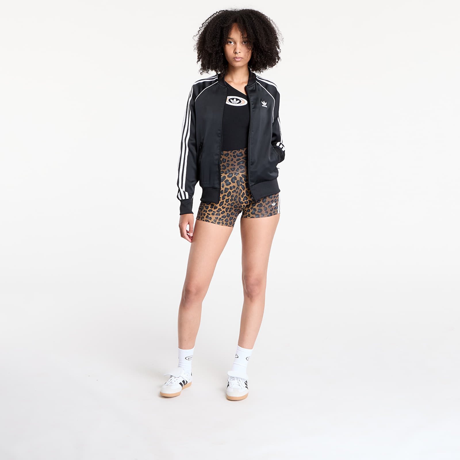 Bluzy adidas SST Adicolor Satin Track Top Black/ White